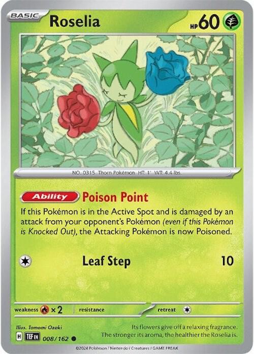 Roselia - 008/162 - SV05: Temporal Forces (TEF) - Normal - Pokemon TCG Card