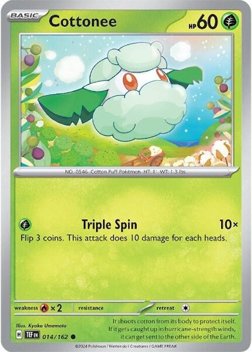 Cottonee - 014/162 - SV05: Temporal Forces (TEF) - Normal - Pokemon TCG Card