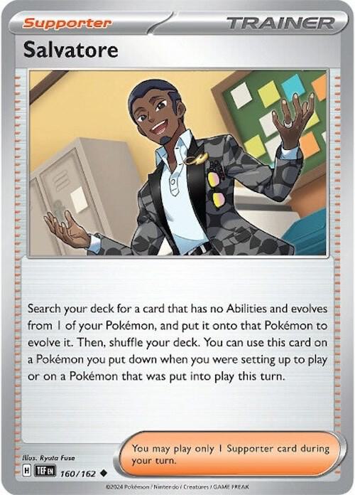 Salvatore - 160/162 - SV05: Temporal Forces (TEF) - Uncommon - Reverse Holofoil - Pokemon TCG Card