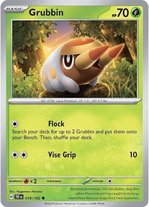Grubbin - 018/162 - SV05: Temporal Forces (TEF) - Normal - Pokemon TCG Card