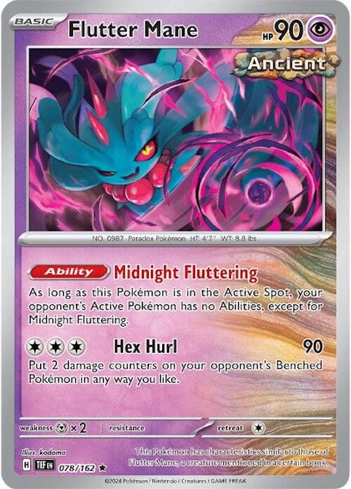 Flutter Mane - 078/162 - SV05: Temporal Forces (TEF) - Holofoil - Pokemon TCG Card