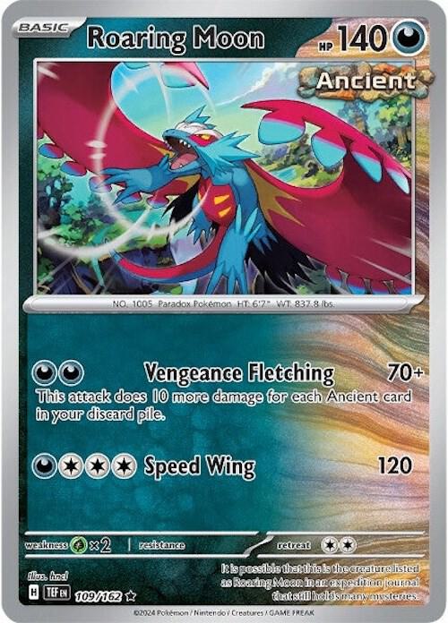 Roaring Moon - 109/162 - SV05: Temporal Forces (TEF) - Holofoil - Pokemon TCG Card