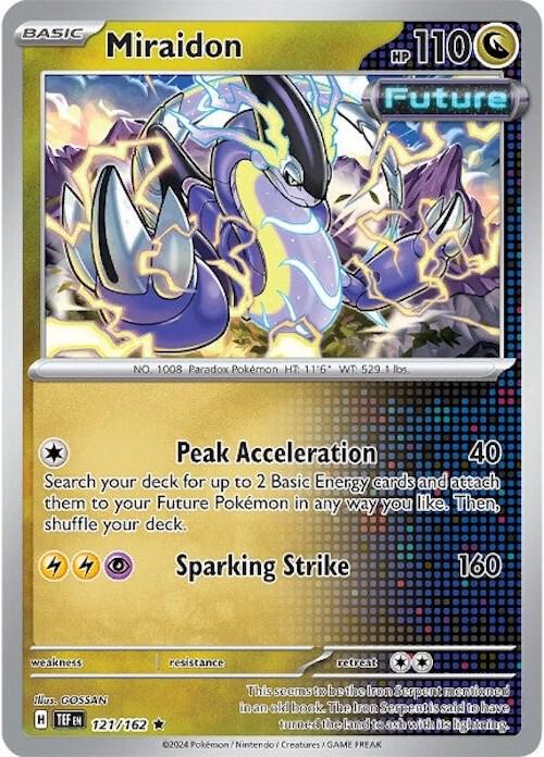 Miraidon - 121/162 - SV05: Temporal Forces (TEF) - Holofoil - Pokemon TCG Card
