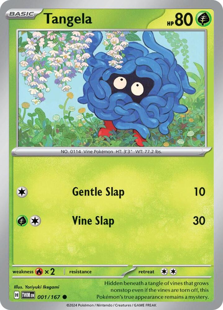 Tangela - 001/167 - SV06: Twilight Masquerade (TWM) - Normal - Pokemon TCG Card