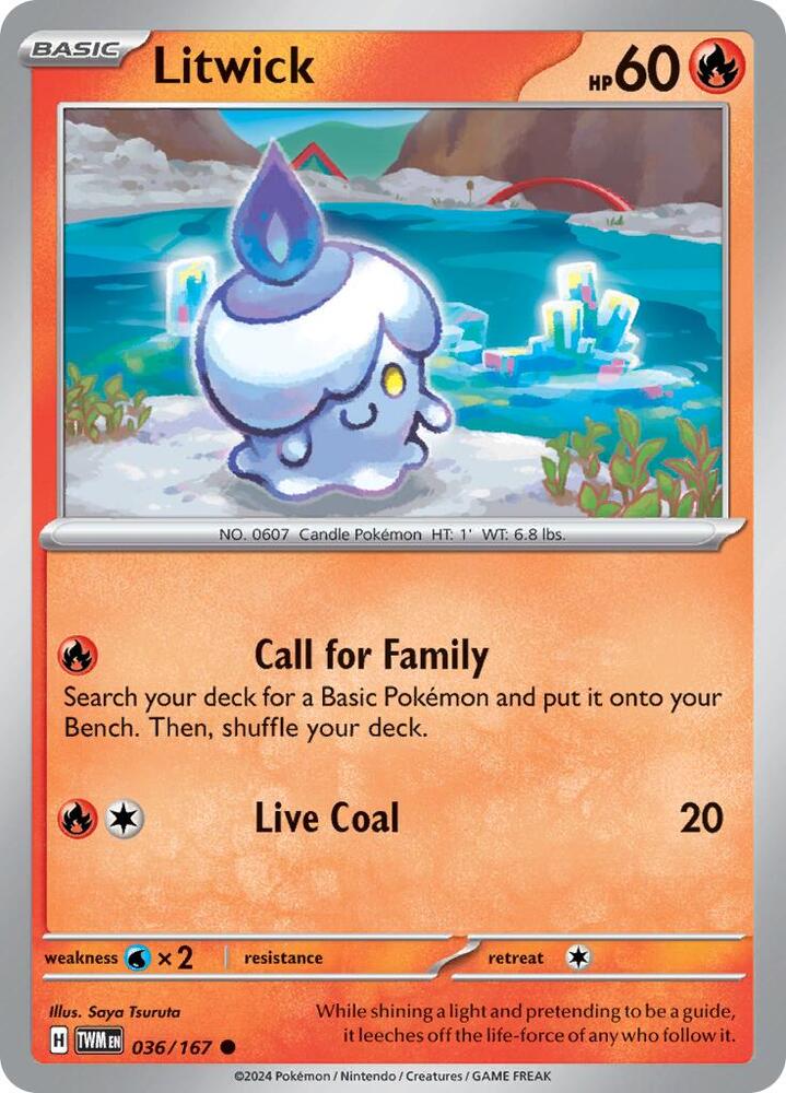 Litwick - 036/167 - SV06: Twilight Masquerade (TWM) - Normal - Pokemon TCG Card