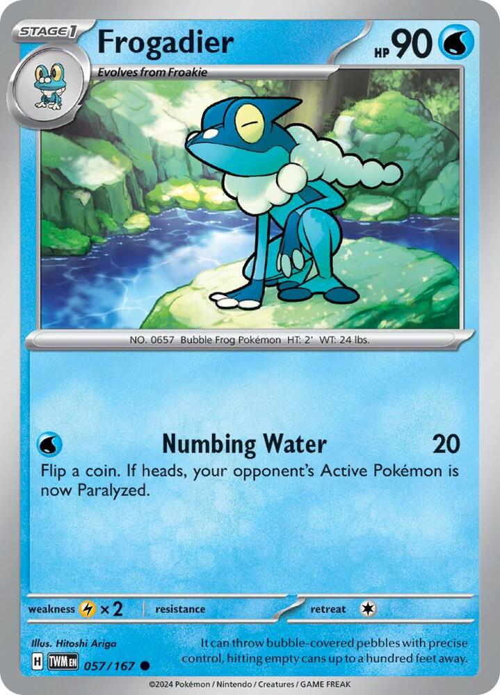 Frogadier - 057/167 - SV06: Twilight Masquerade (TWM) - Normal - Pokemon TCG Card