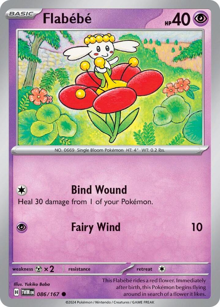 Flabebe - 086/167 - SV06: Twilight Masquerade (TWM) - Normal - Pokemon TCG Card