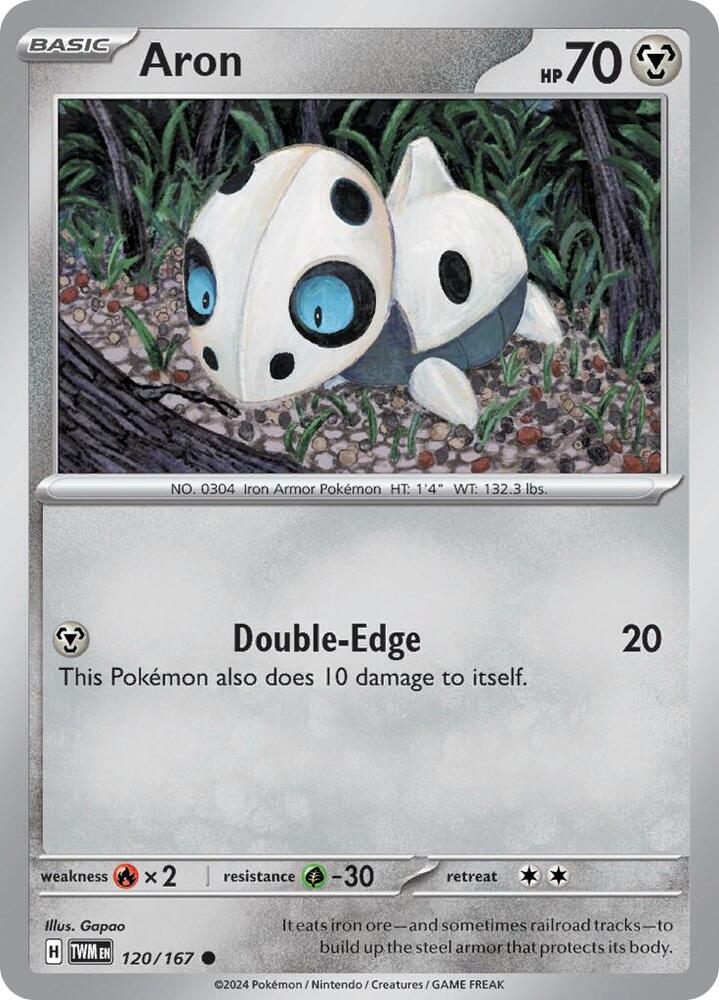 Aron - 120/167 - SV06: Twilight Masquerade (TWM) - Normal - Pokemon TCG Card