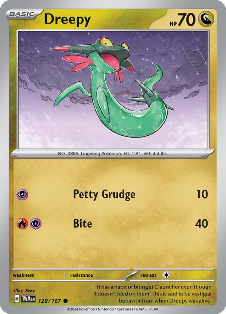 Dreepy - 128/167 - SV06: Twilight Masquerade (TWM) - Normal - Pokemon TCG Card