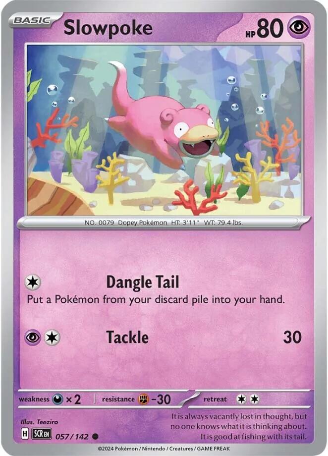 Slowpoke - 057/142 - SV07: Stellar Crown (SCR) - Normal - Pokemon TCG Card