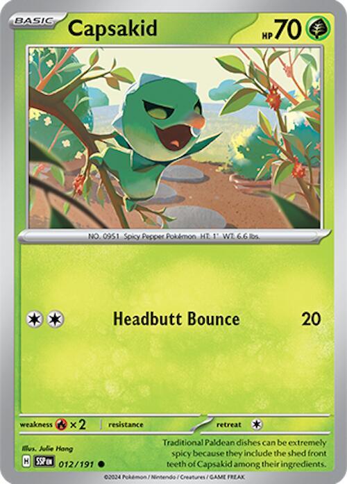 Capsakid - 012/191 - SV08: Surging Sparks (SSP) - Normal - Pokemon TCG Card
