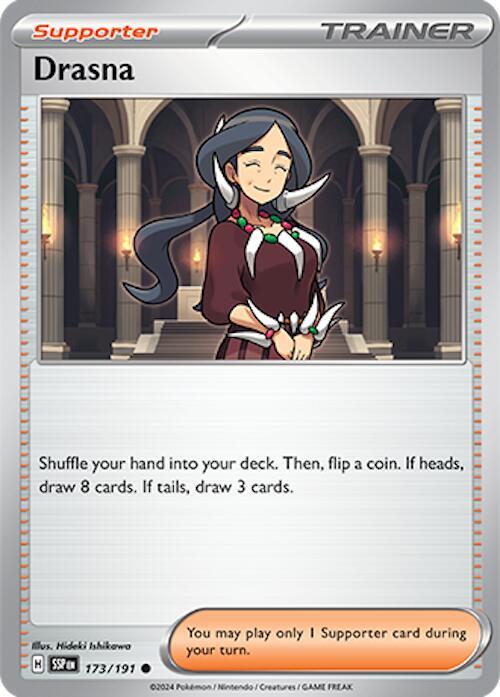 Drasna - 173/191 - SV08: Surging Sparks (SSP) - Common - Reverse Holofoil - Pokemon TCG Card