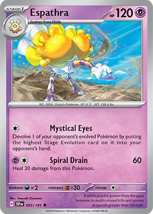 Espathra - 095/191 - SV08: Surging Sparks (SSP) - Normal - Pokemon TCG Card