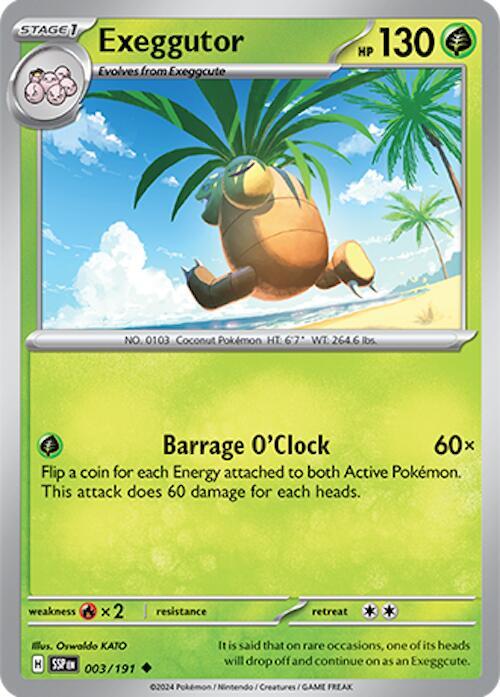 Exeggutor - 003/191 - SV08: Surging Sparks (SSP) - Normal - Pokemon TCG Card