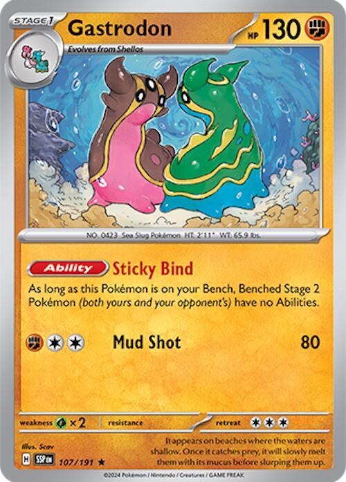 Gastrodon - 107/191 - SV08: Surging Sparks (SSP) - Holofoil - Pokemon TCG Card