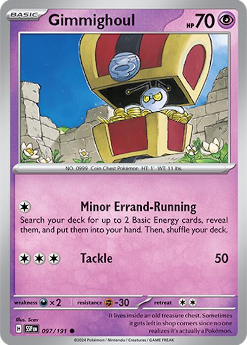 Gimmighoul - 097/191 - SV08: Surging Sparks (SSP) - Normal - Pokemon TCG Card