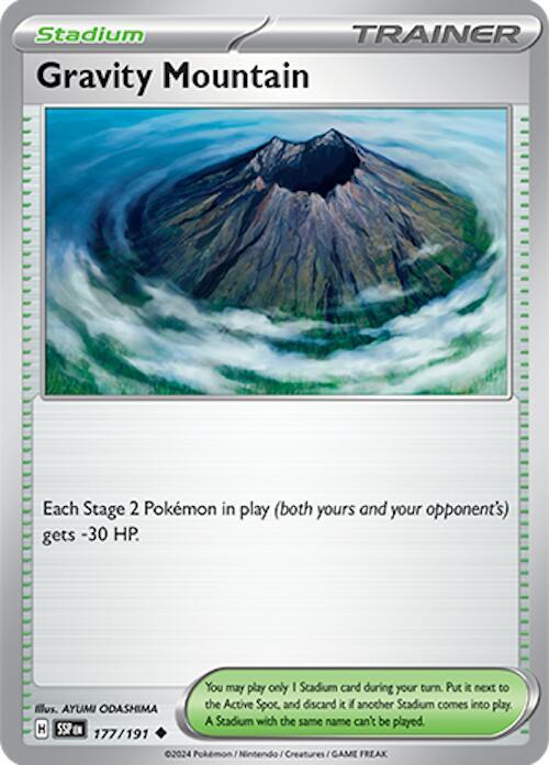 Gravity Mountain - 177/191 - SV08: Surging Sparks (SSP) - Normal - Pokemon TCG Card