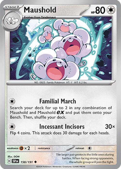 Maushold - 158/191 - SV08: Surging Sparks (SSP) - Normal - Pokemon TCG Card