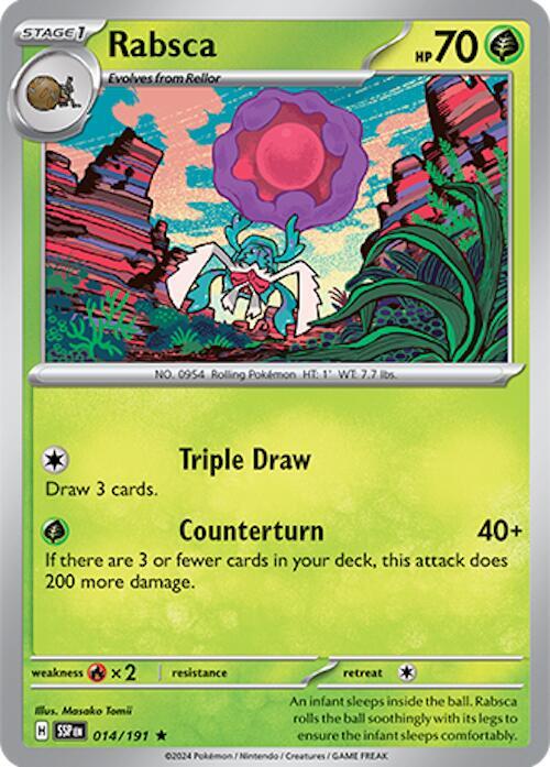 Rabsca - 014/191 - SV08: Surging Sparks (SSP) - Holofoil - Pokemon TCG Card
