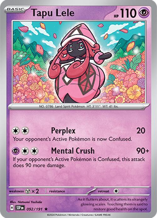Tapu Lele - 092/191 - SV08: Surging Sparks (SSP) - Holofoil - Pokemon TCG Card