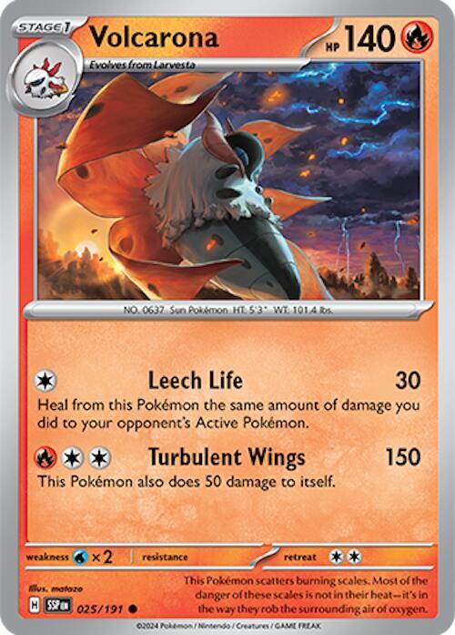 Volcarona - 025/191 - SV08: Surging Sparks (SSP) - Normal - Pokemon TCG Card