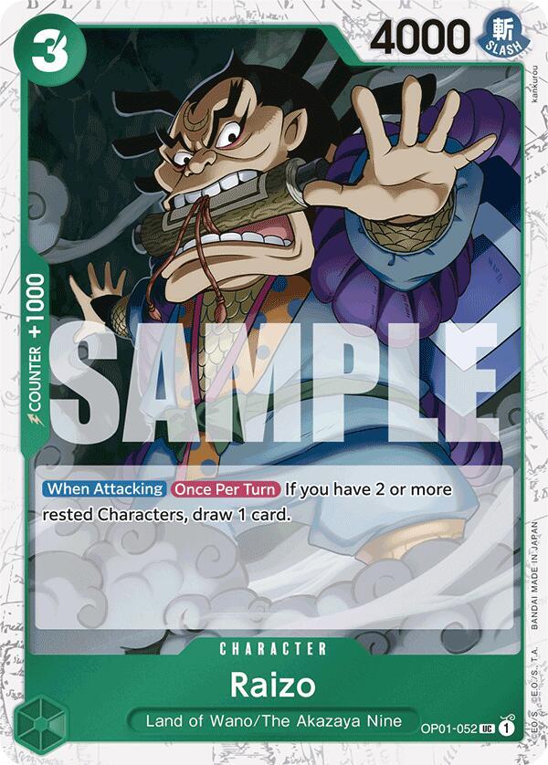 Raizo (Jolly Roger Foil) - OP01-052 - Premium Booster -The Best- (PRB-01)