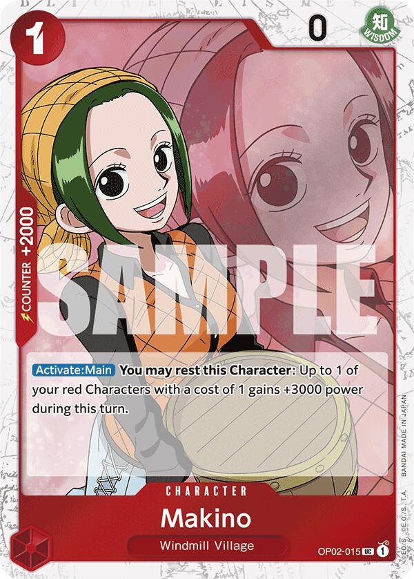 Makino (Jolly Roger Foil) - OP02-015 - Premium Booster -The Best- (PRB-01)