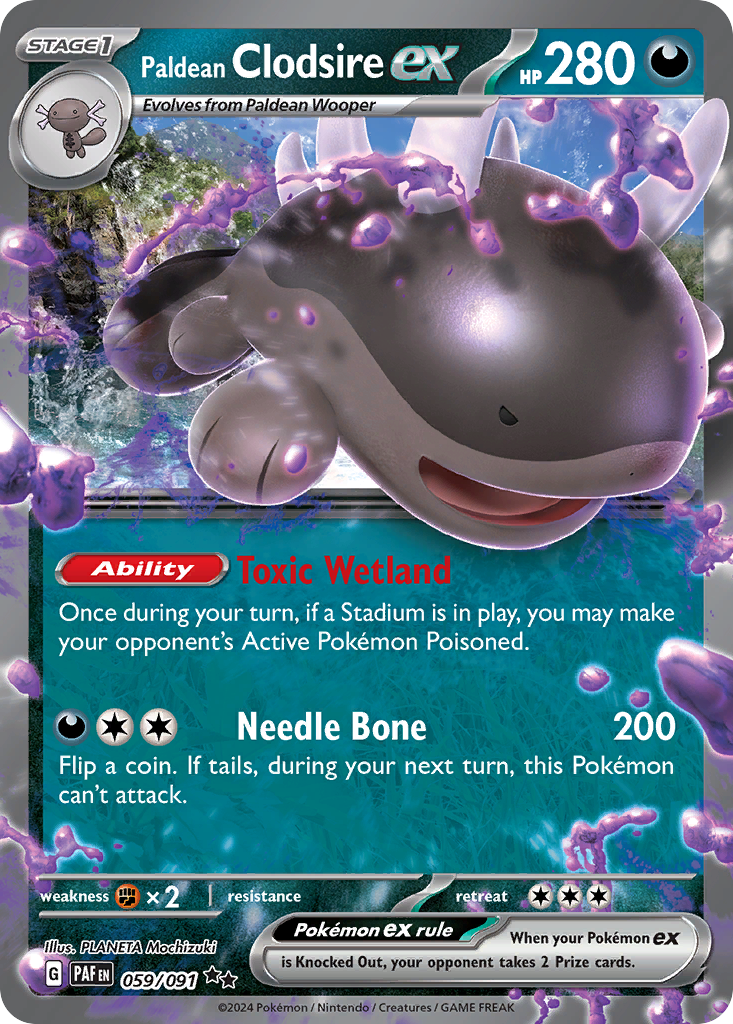 Paldean Clodsire ex - 59/91 - Scarlet & Violet Paldean Fates (undefined)