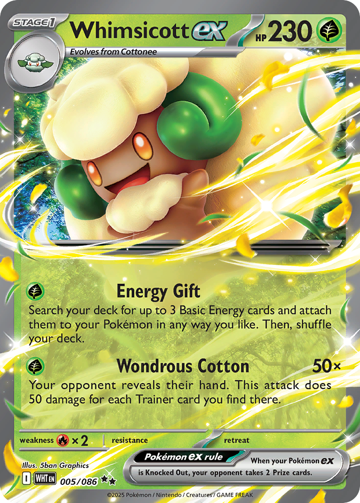 Whimsicott ex - 5/86 - Scarlet & Violet White Flare (WHT)