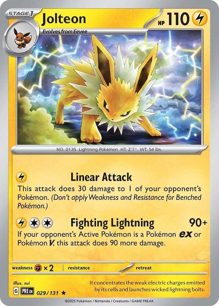 Jolteon - 029/131 - SV: Prismatic Evolutions (PRE) - Holofoil - Pokemon TCG Card