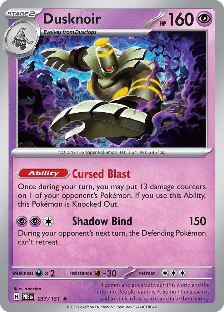 Dusknoir - 037/131 - SV: Prismatic Evolutions (PRE) - Holofoil - Pokemon TCG Card
