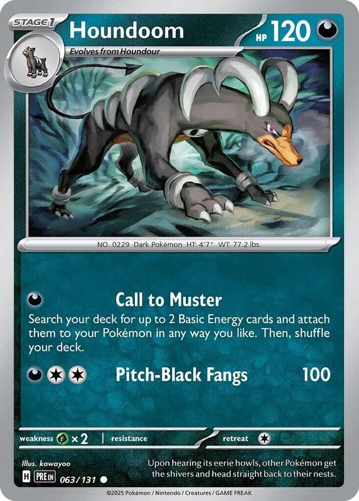Houndoom - 063/131 - SV: Prismatic Evolutions (PRE) - Normal - Pokemon TCG Card