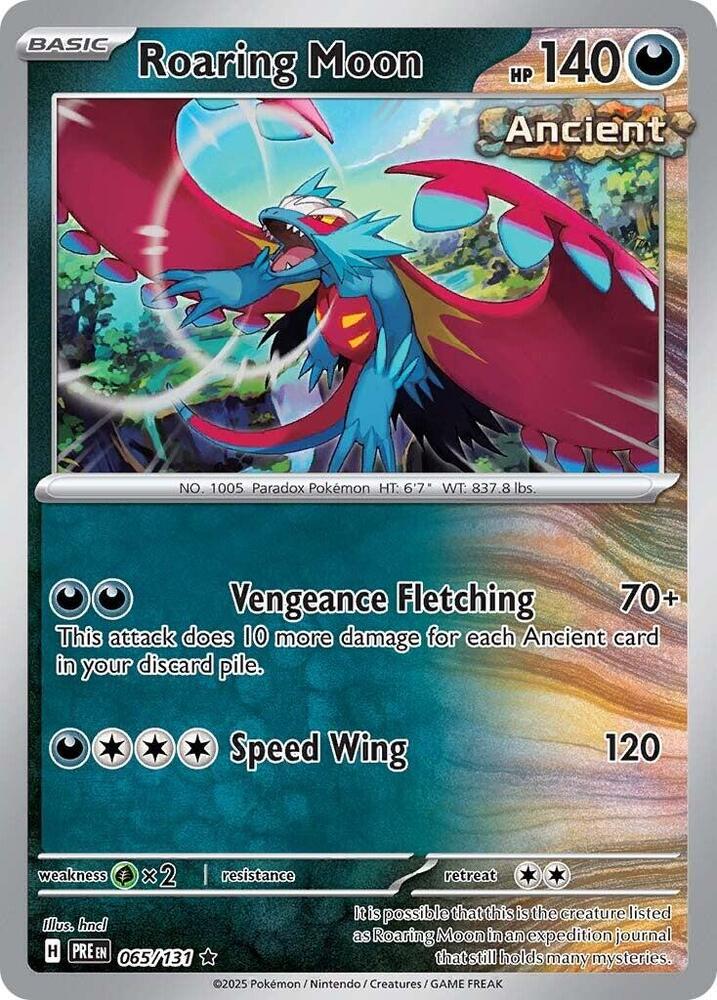 Roaring Moon - 065/131 - SV: Prismatic Evolutions (PRE) - Holofoil - Pokemon TCG Card