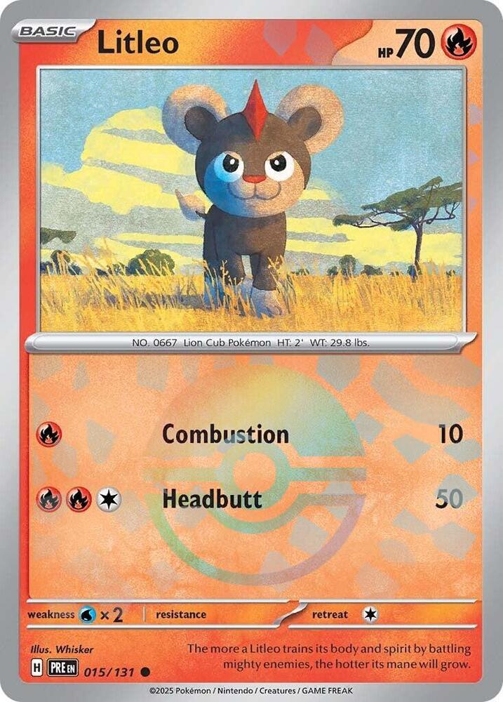 Litleo (Poke Ball Pattern) - 015/131 - SV: Prismatic Evolutions (PRE)