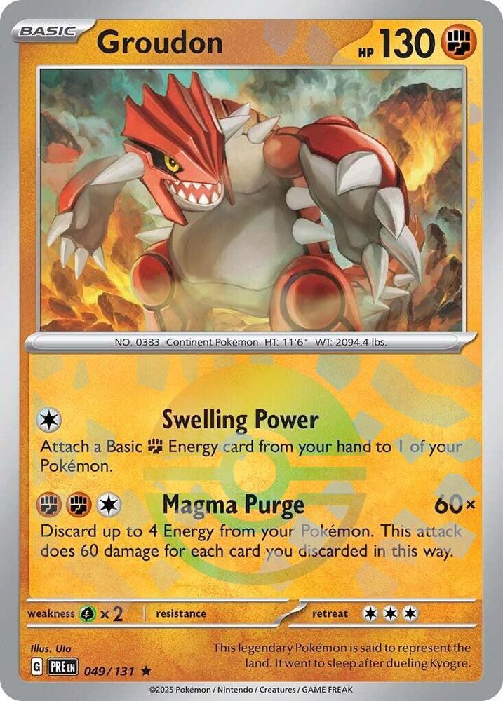 Groudon (Poke Ball Pattern) - 049/131 - SV: Prismatic Evolutions (PRE)