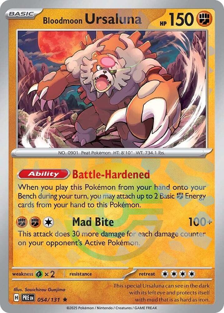 Bloodmoon Ursaluna (Poke Ball Pattern) - 054/131 - SV: Prismatic Evolutions (PRE)