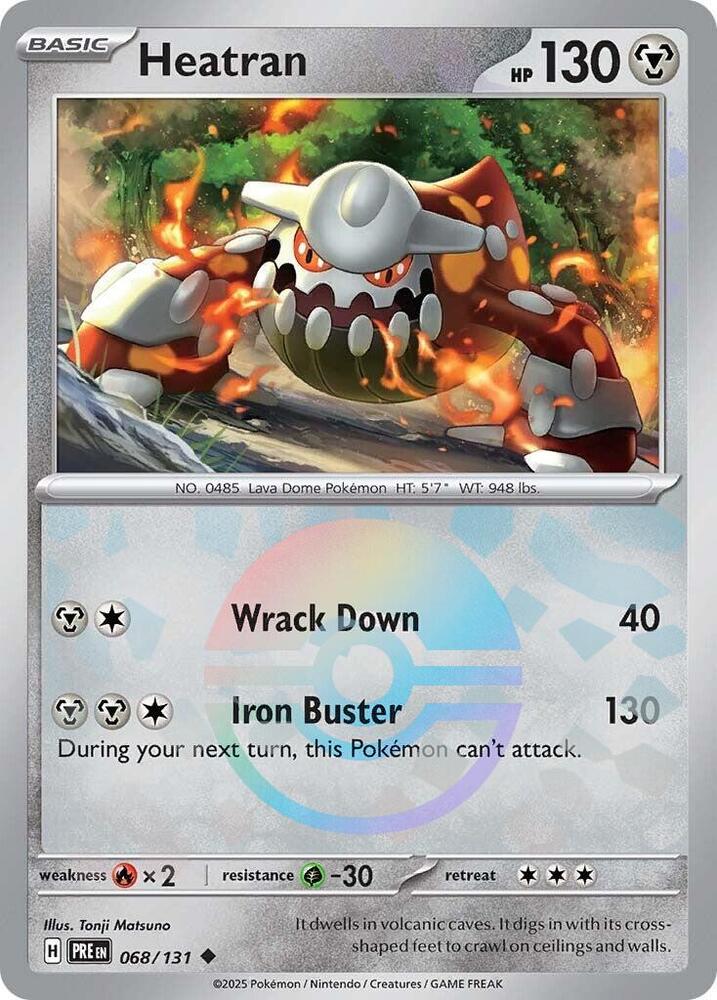 Heatran (Poke Ball Pattern) - 068/131 - SV: Prismatic Evolutions (PRE)