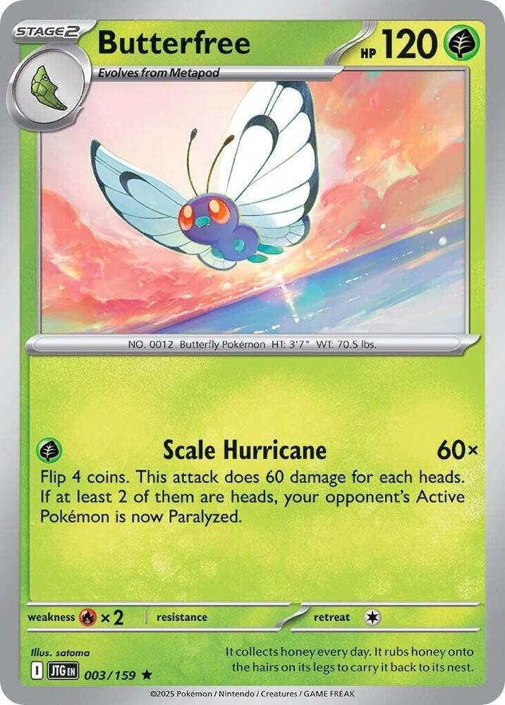 Butterfree - 003/159 - SV09: Journey Together (JTG) - Holofoil - Pokemon TCG Card