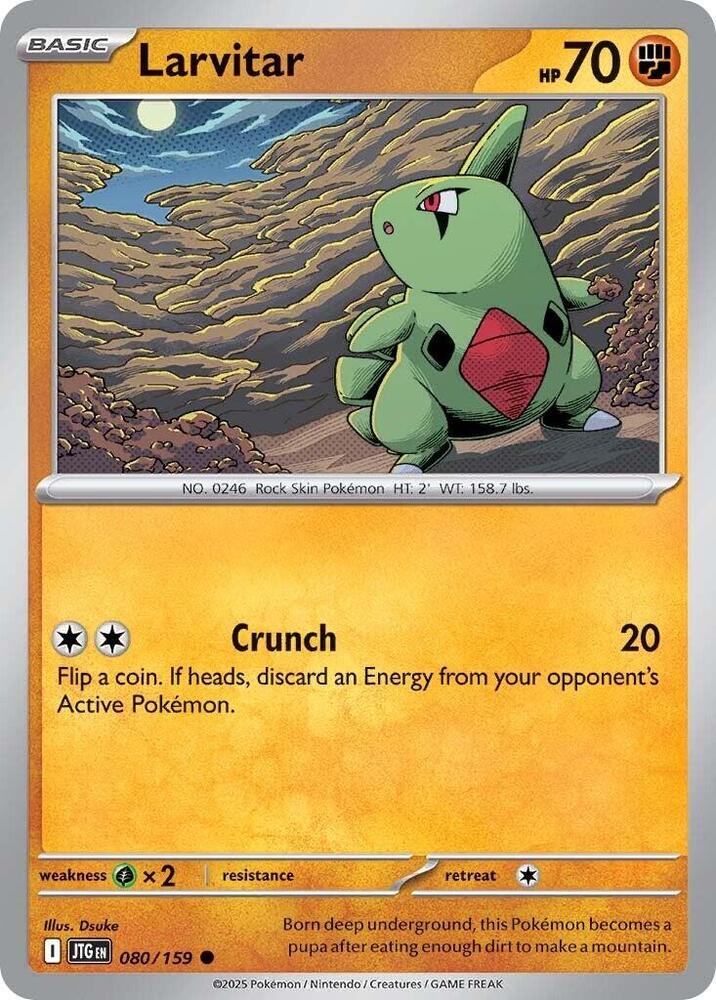 Larvitar - 080/159 - SV09: Journey Together (JTG) - Normal - Pokemon TCG Card