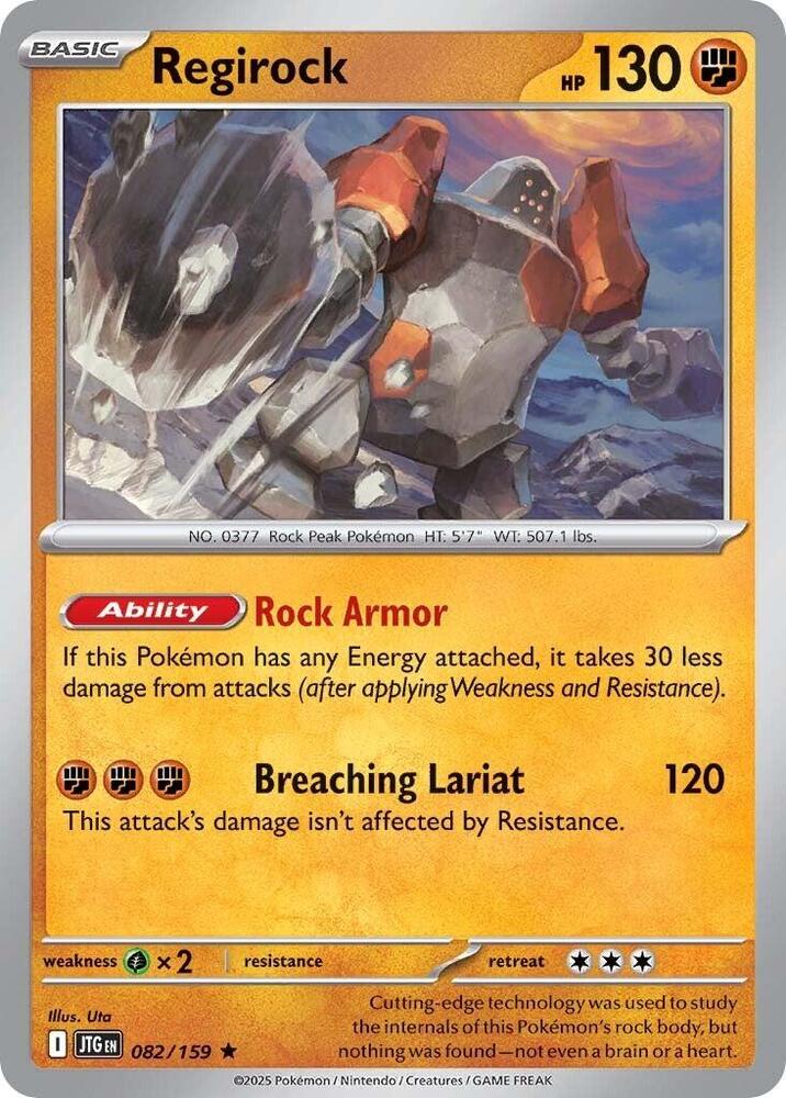 Regirock - 082/159 - SV09: Journey Together (JTG) - Holofoil - Pokemon TCG Card