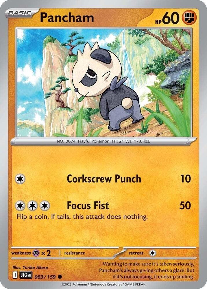 Pancham - 083/159 - SV09: Journey Together (JTG) - Normal - Pokemon TCG Card