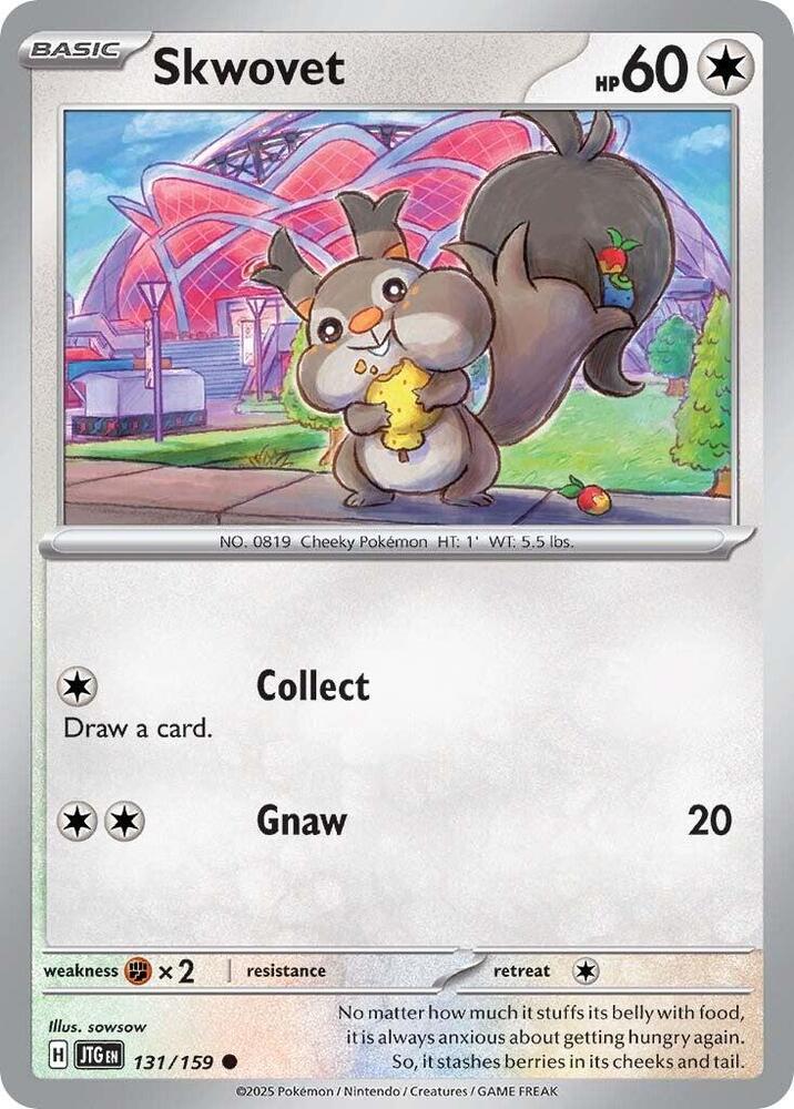 Skwovet - 131/159 - SV09: Journey Together (JTG) - Normal - Pokemon TCG Card