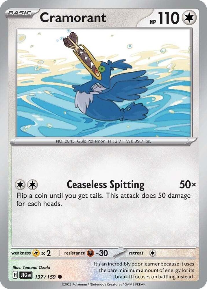 Cramorant - 137/159 - SV09: Journey Together (JTG) - Normal - Pokemon TCG Card