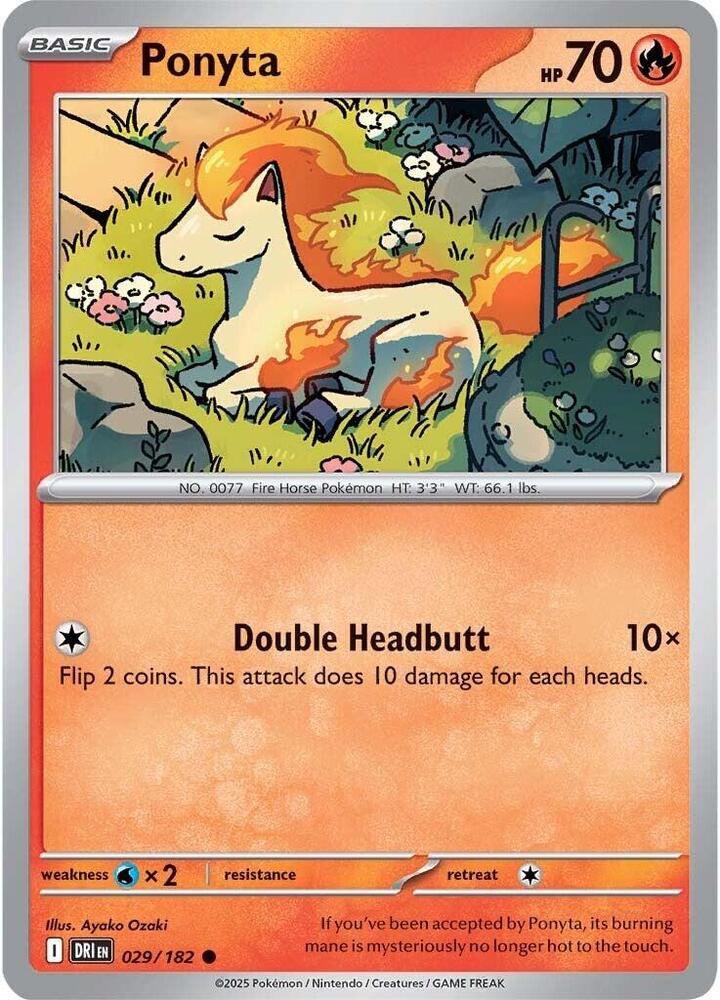 Ponyta - 029/182 - SV10: Destined Rivals (DRI) - Normal - Pokemon TCG Card