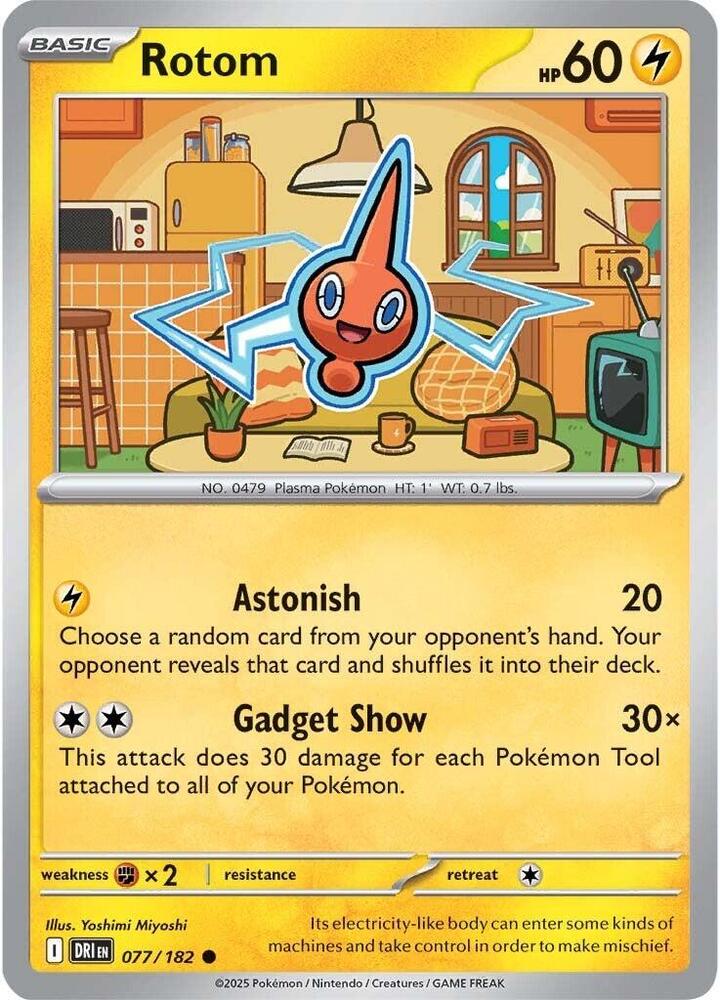 Rotom - 077/182 - SV10: Destined Rivals (DRI) - Common - Normal - Pokemon TCG Card