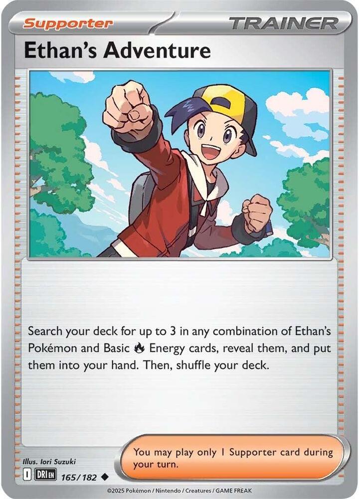 Ethan's Adventure - 165/182 - SV10: Destined Rivals (DRI) - Uncommon - Normal - Pokemon TCG Card
