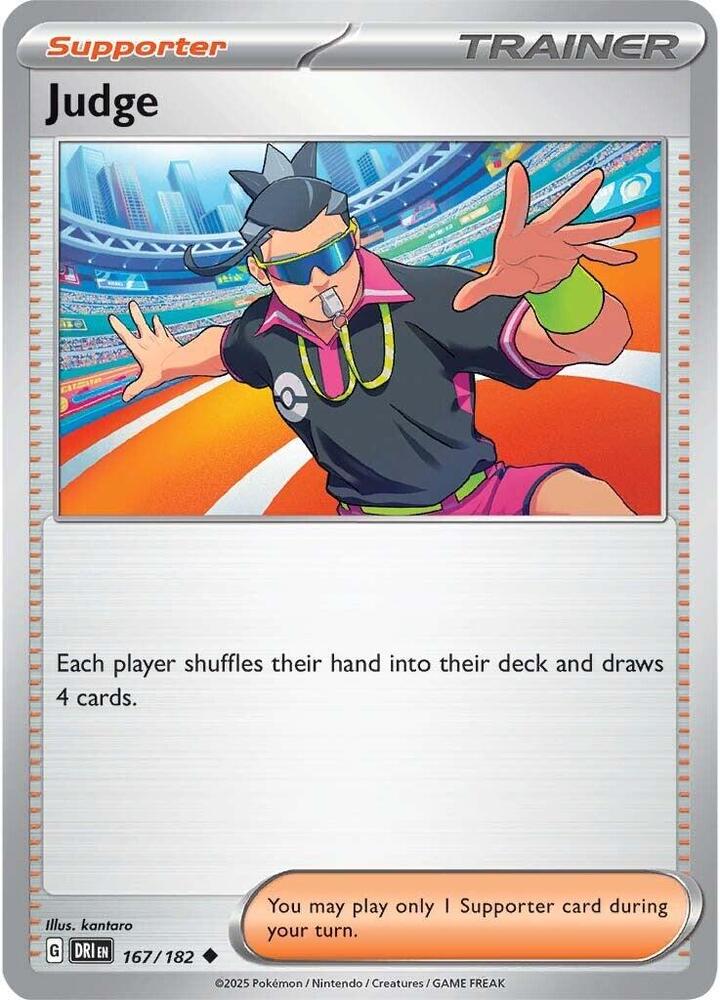 Judge - 167/182 - SV10: Destined Rivals (DRI) - Uncommon - Normal - Pokemon TCG Card