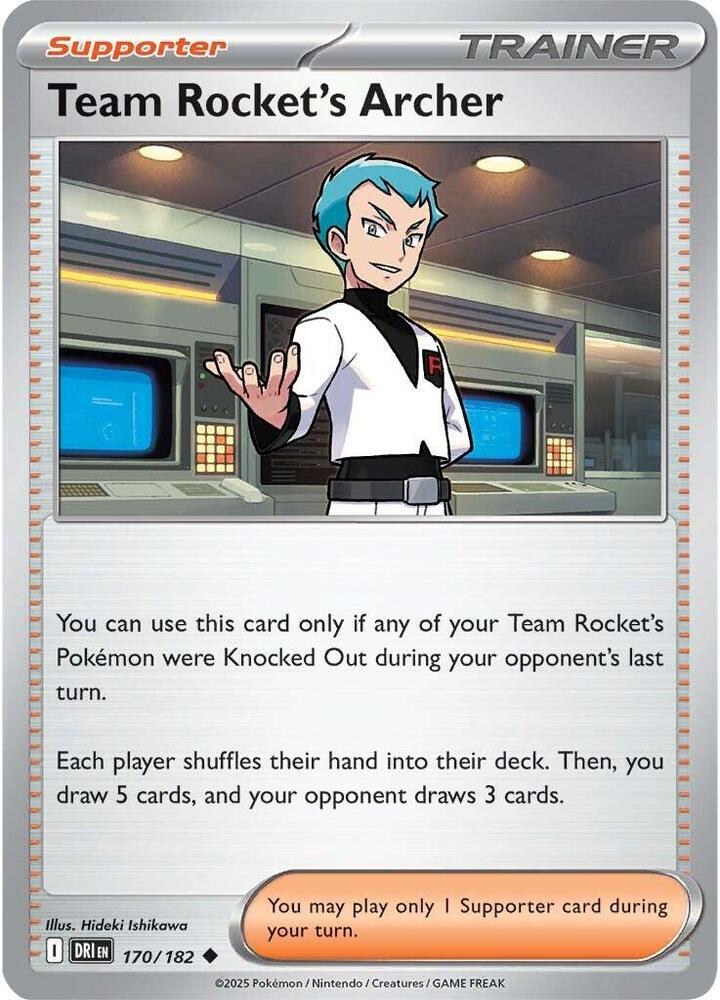 Team Rocket's Archer - 170/182 - SV10: Destined Rivals (DRI) - Uncommon - Normal - Pokemon TCG Card