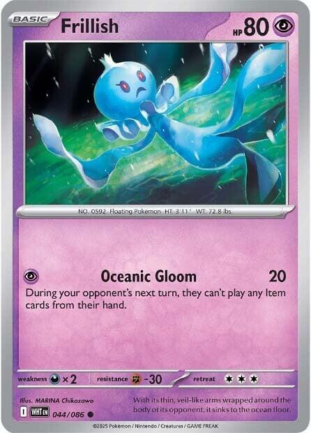Frillish - 044/086 - SV: White Flare (WHT) - Reverse Holofoil - Pokemon TCG Card