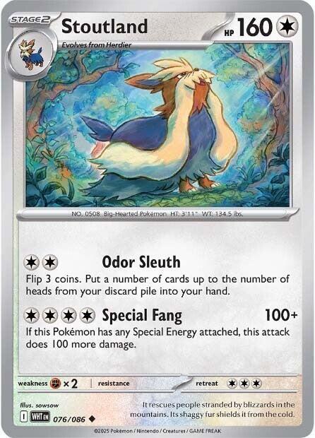 Stoutland - 076/086 - SV: White Flare (WHT) - Normal - Pokemon TCG Card